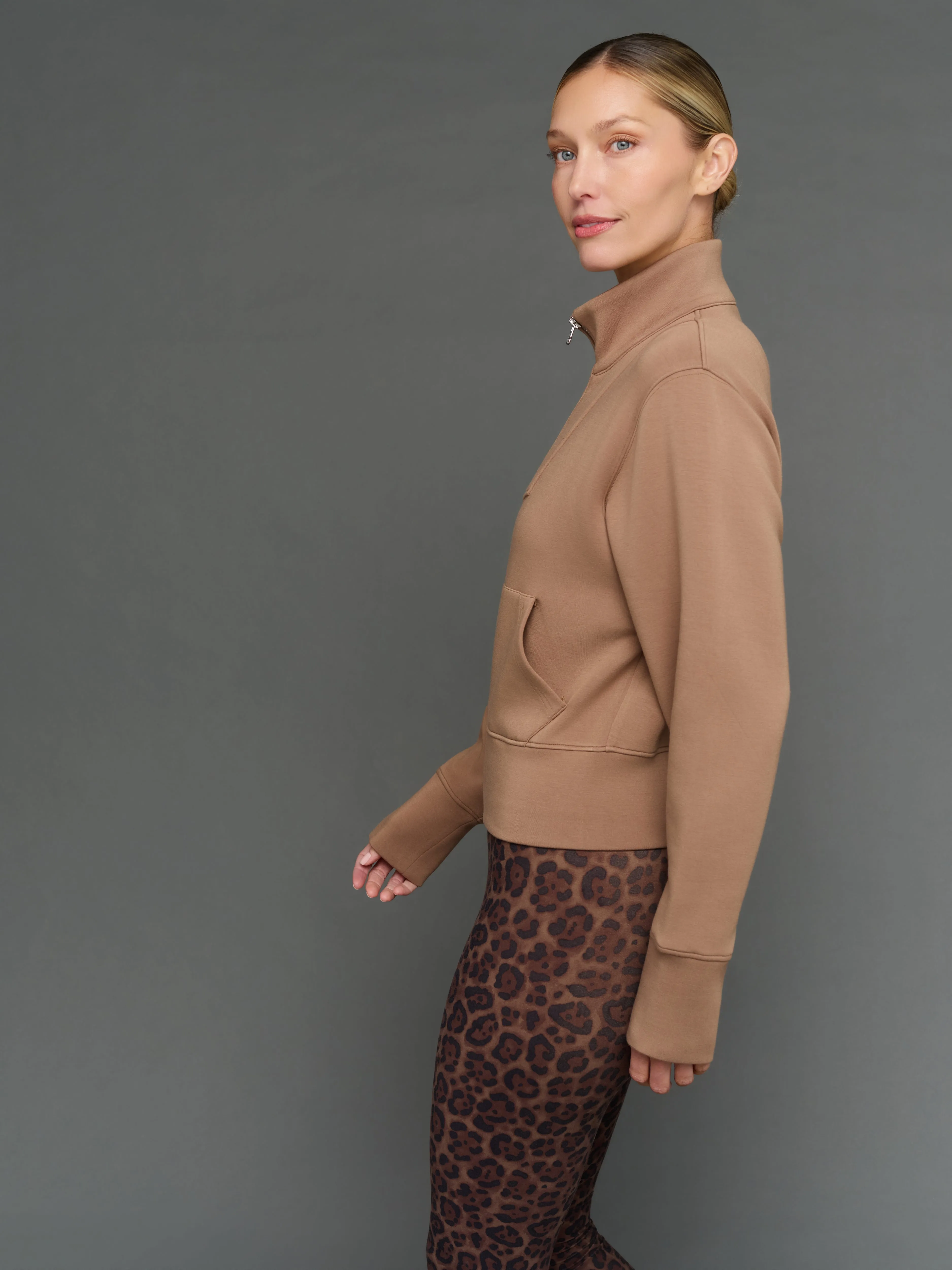 Full Zip Jacket in Interlock - Caribou sold by Carbon38 product image thumbnail 5