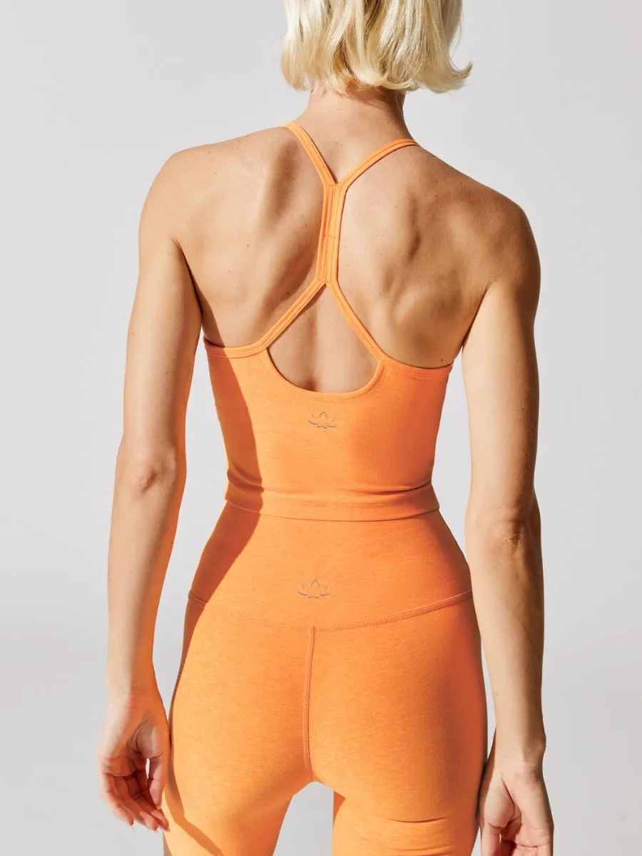 Spacedye Slim Racerback Cropped Tank - Mango Pop Heather sold by Carbon38 product image thumbnail 2