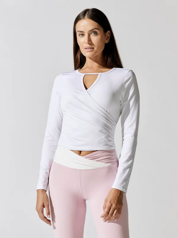 Fallen Petals Top - Bright White sold by Carbon38