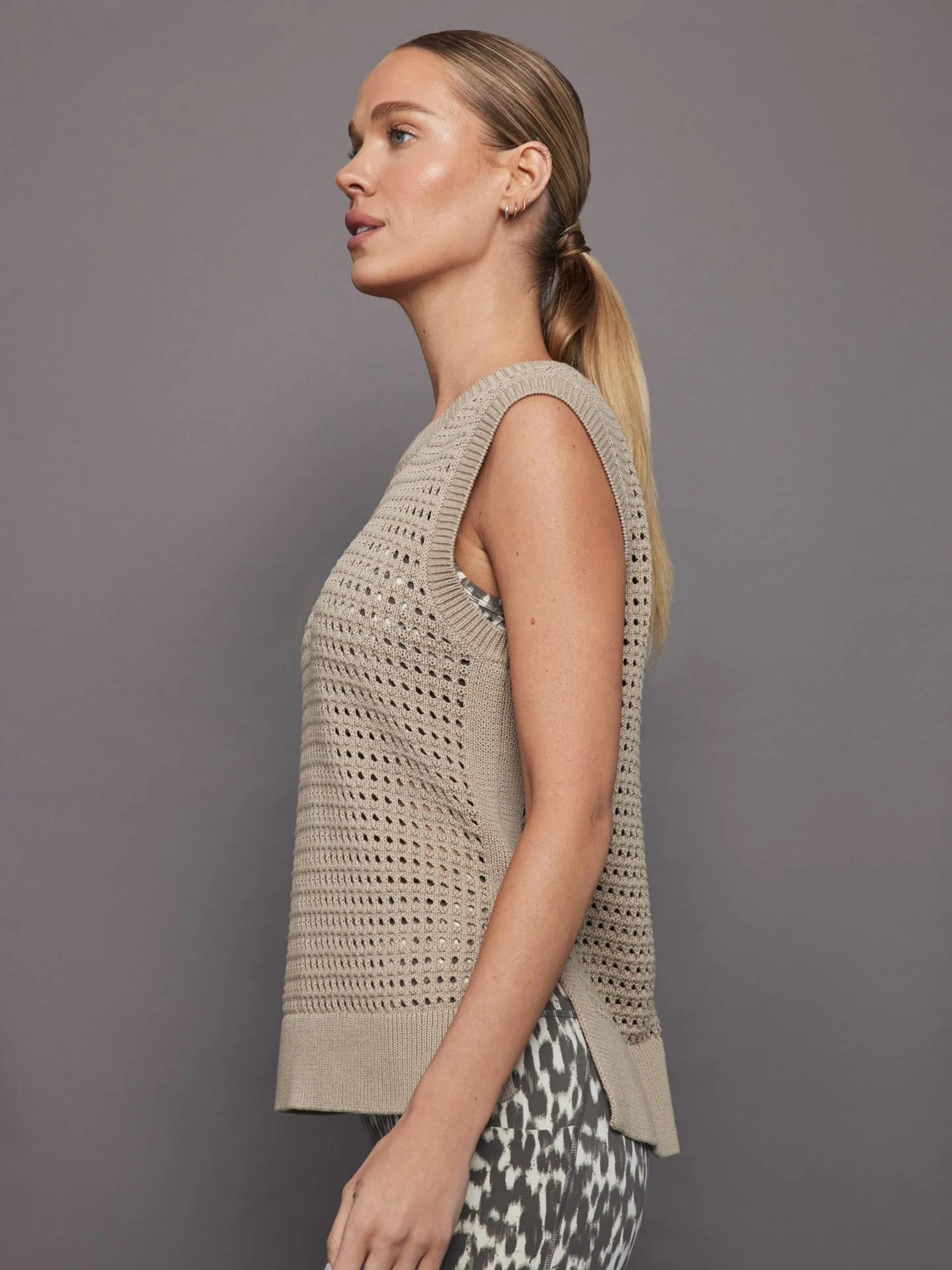 Darin Longline Knit Tank - Cashmere Stone sold by Carbon38 product image thumbnail 3