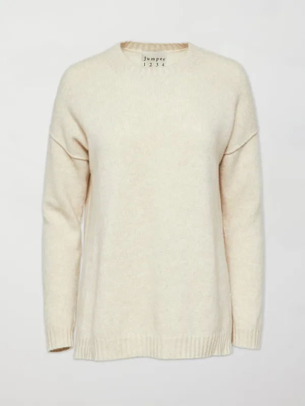 Exposed Cashmere Crew - Oatmeal sold by Carbon38