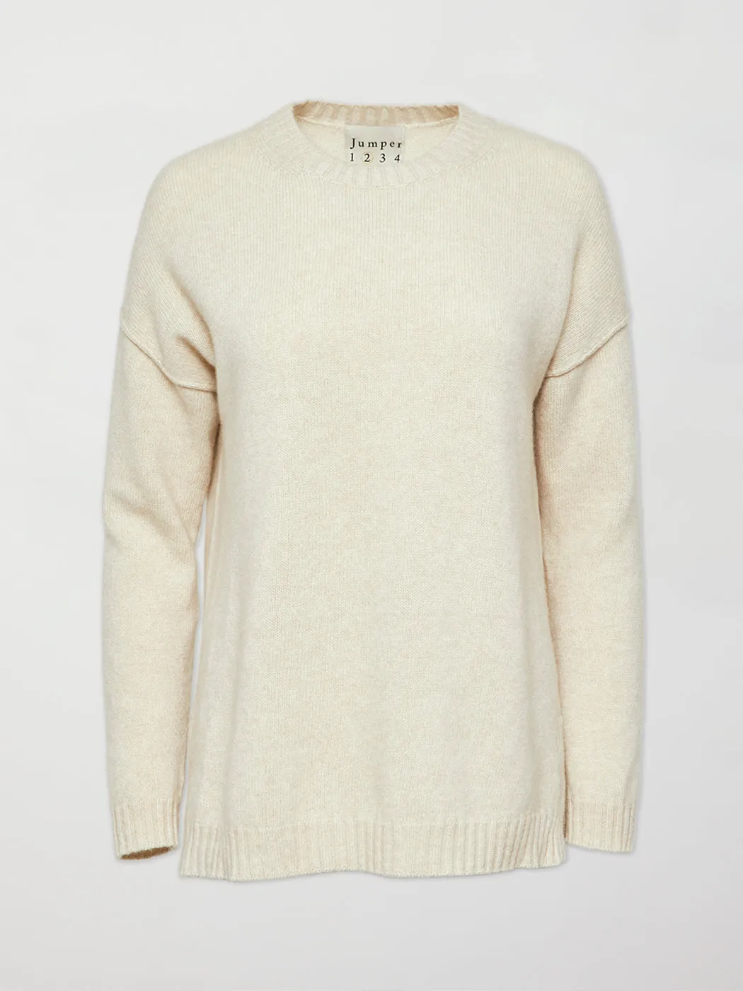 Exposed Cashmere Crew - Oatmeal sold by Carbon38