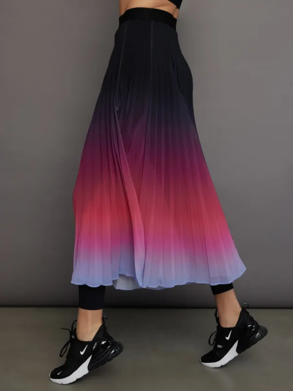 Ombre Pleated Skirt - Black Ombre sold by Carbon38