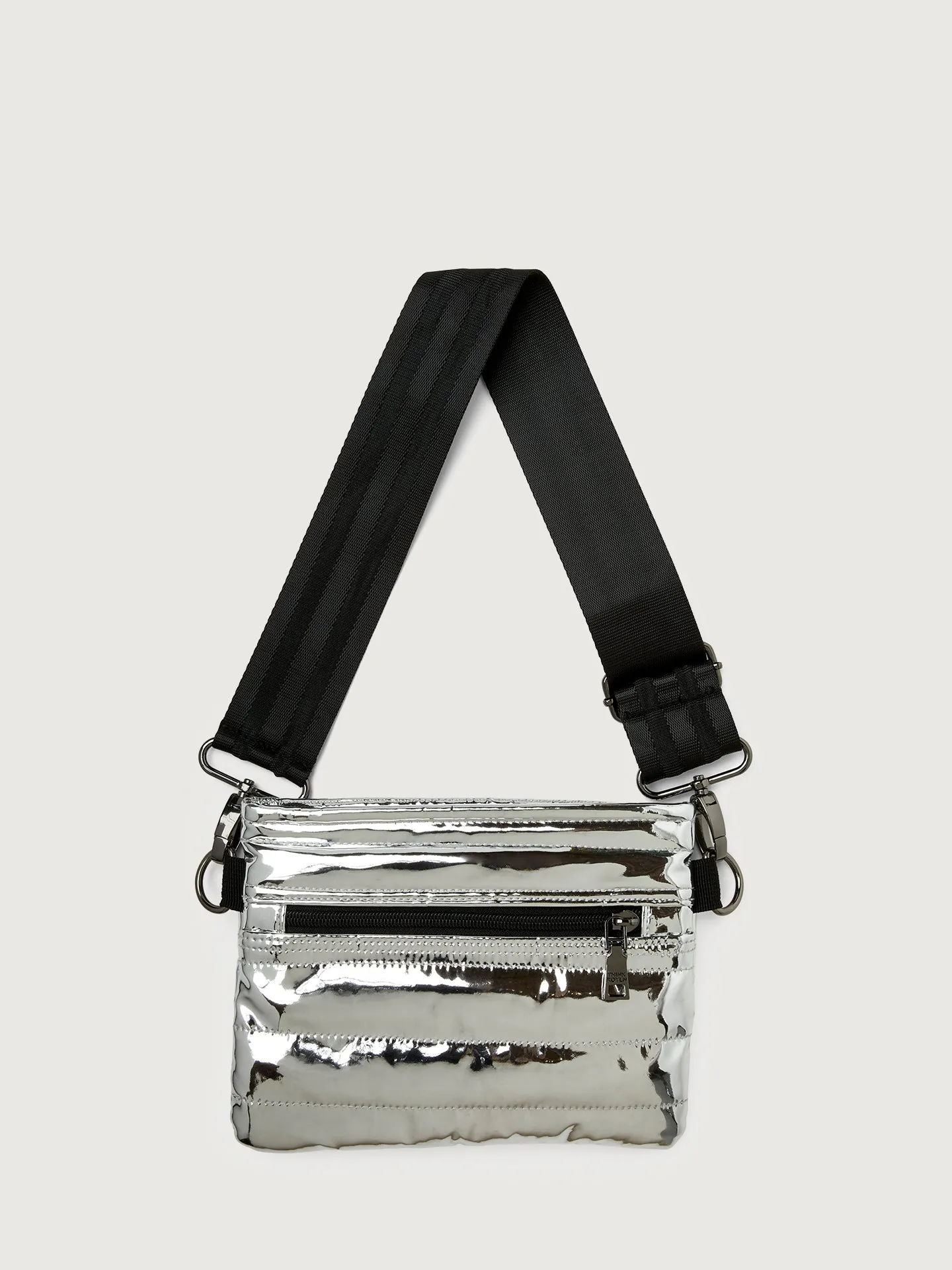 Bum Bag/ Crossbody "The Original" - Silver Mirror/ Black/ Black Web sold by Carbon38 product image thumbnail 3