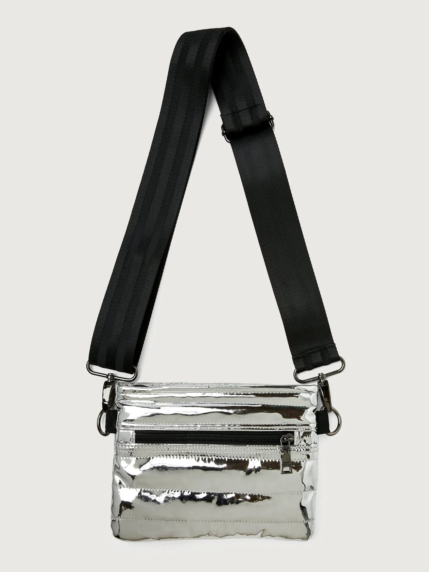 Bum Bag/ Crossbody "The Original" - Silver Mirror/ Black/ Black Web sold by Carbon38 product image thumbnail 2