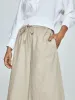 Linen Wide Leg Pant - Tan sold by Carbon38