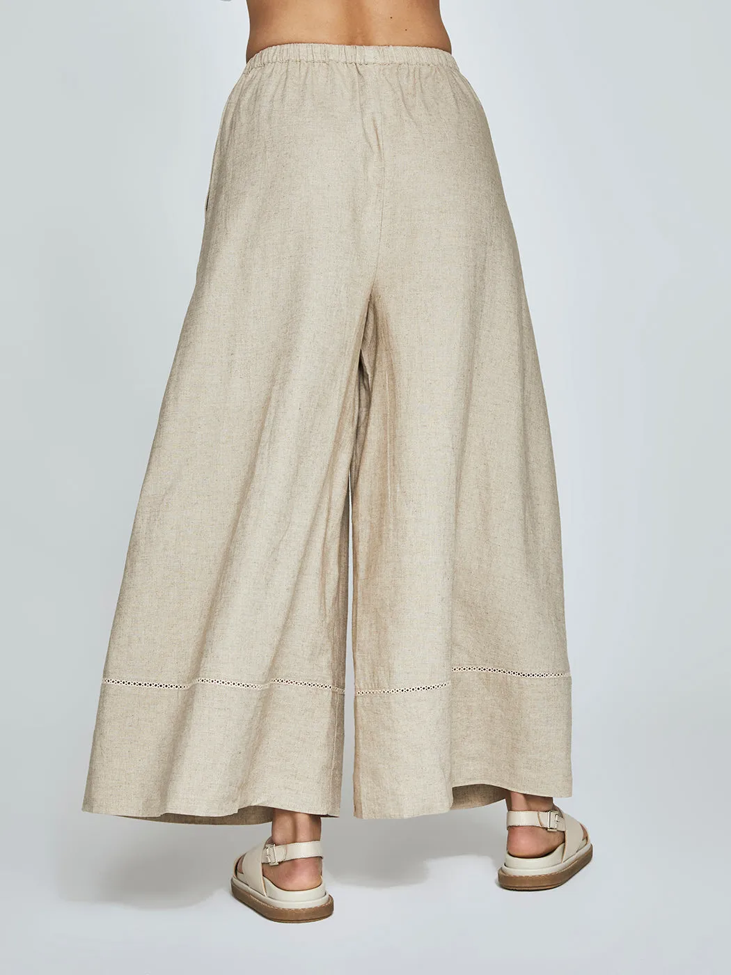 Linen Wide Leg Pant - Tan sold by Carbon38 product image thumbnail 4