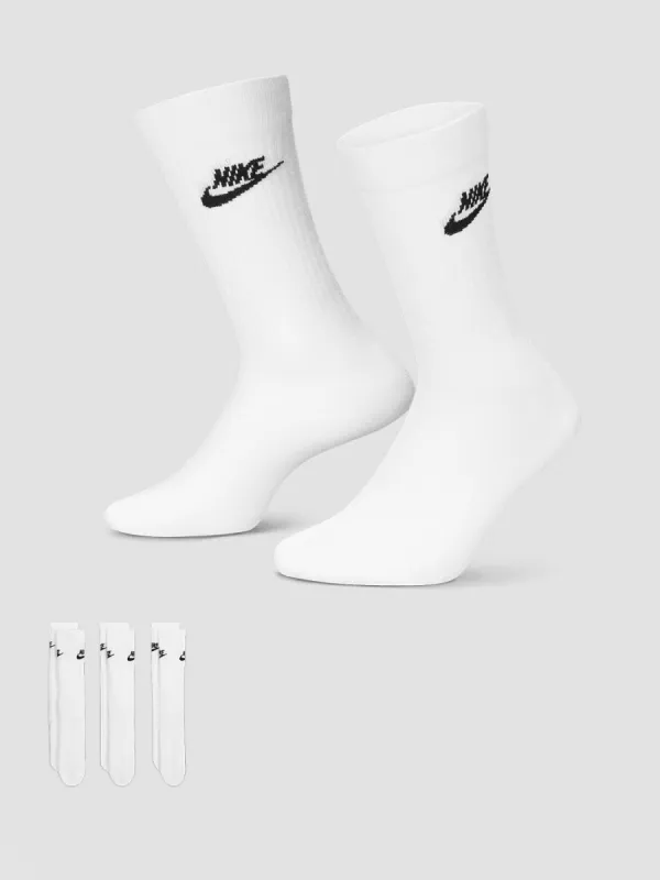 Nike Sportswear Everyday Essential High Socks - White/Black sold by Carbon38