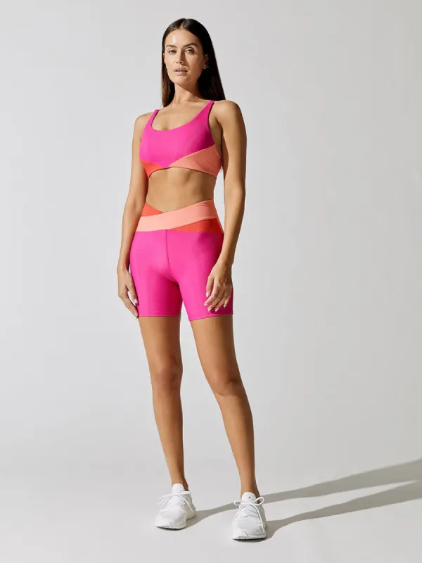 Cora Bike Short - Magenta Coral sold by Carbon38
