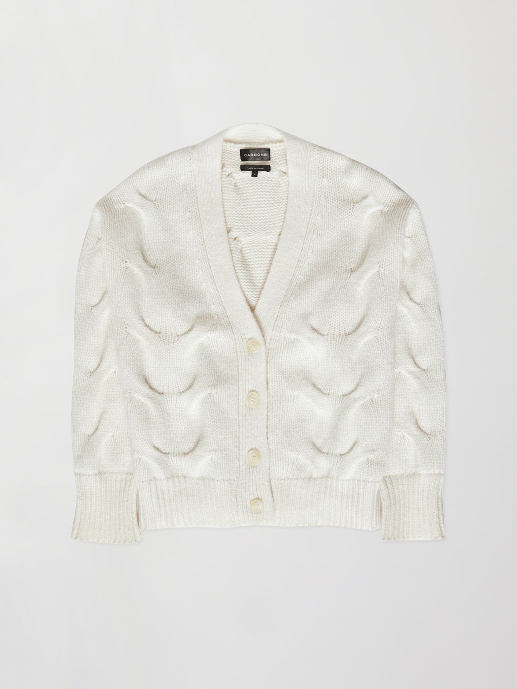 Chunky Button-Front Cardigan - Ivory sold by Carbon38 product image thumbnail 5