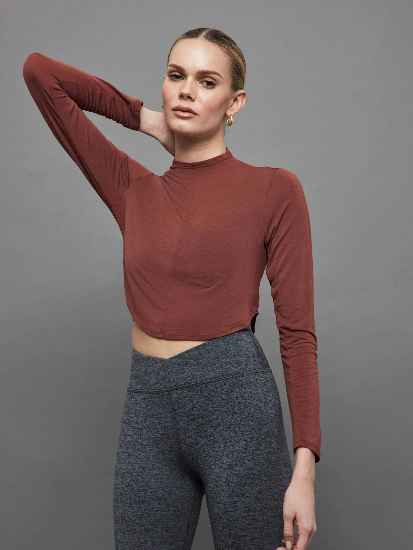 Lexi Cashmere Crop - Clay sold by Carbon38