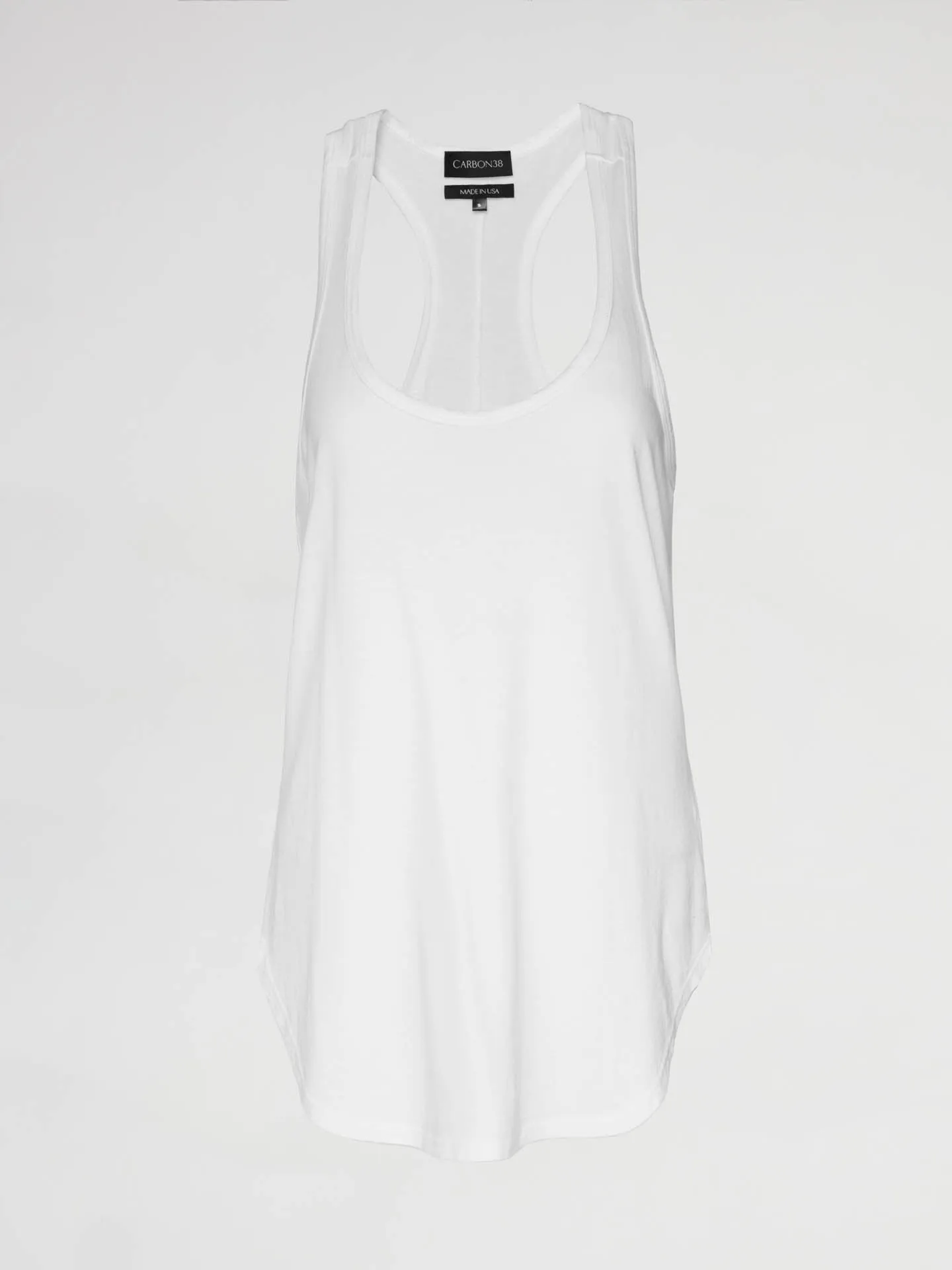 Long RacerBack Tank - White sold by Carbon38 product image thumbnail 5