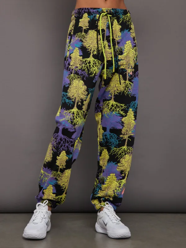 aSMC Sweatpant printed - black shock slime deep lilac blue bay-smc sold by Carbon38