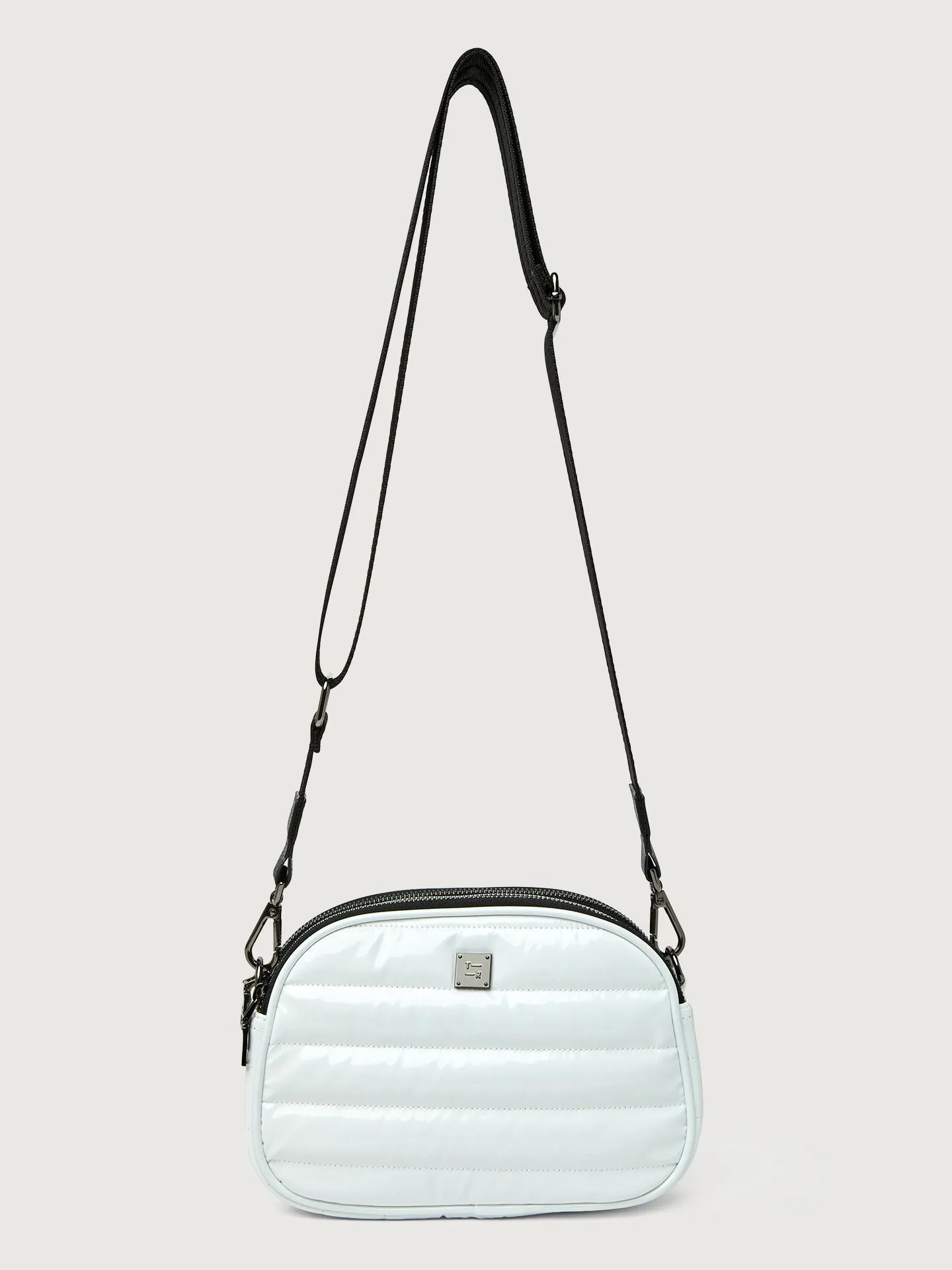 Stargazer - White Patent/ Black/ Black Web/ Gunmental Hardware sold by Carbon38 product image thumbnail 2