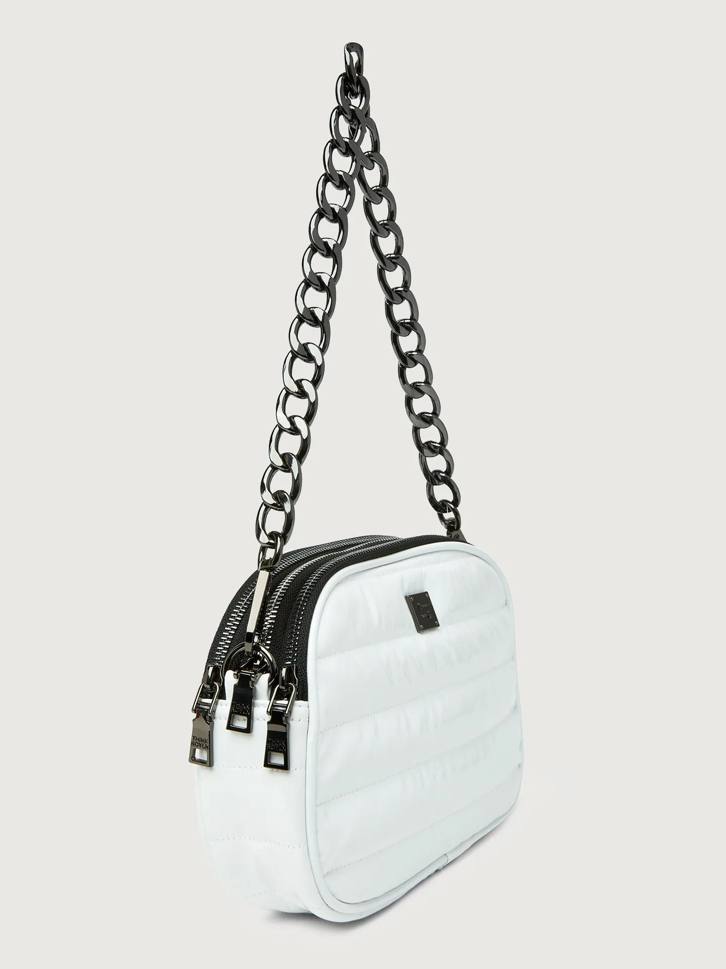 Stargazer - White Patent/ Black/ Black Web/ Gunmental Hardware sold by Carbon38 product image thumbnail 4