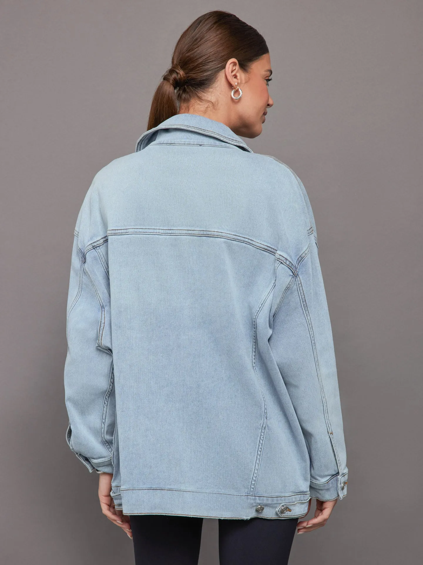 ELIZA JACKET - DENIM sold by Carbon38 product image thumbnail 3