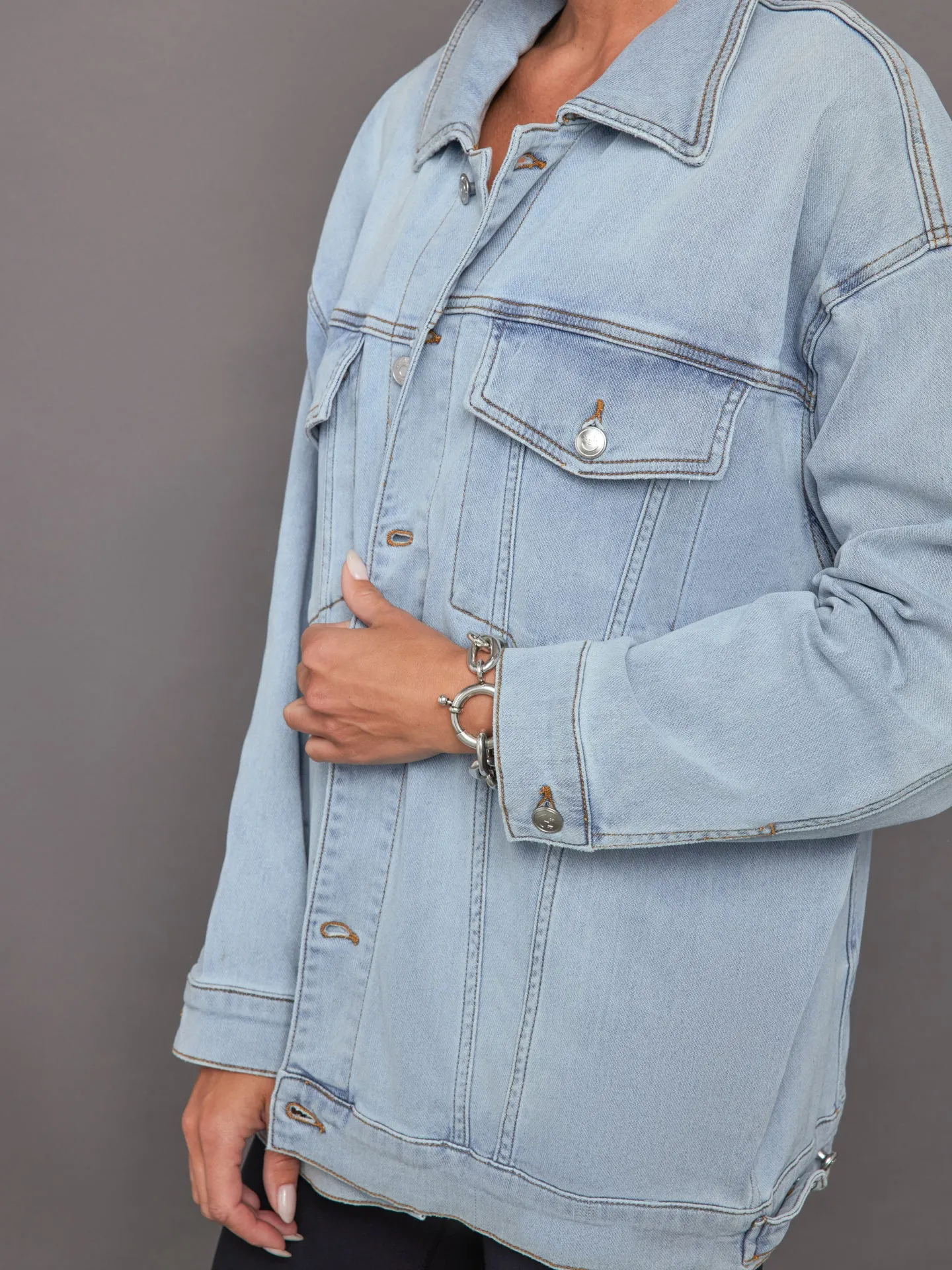ELIZA JACKET - DENIM sold by Carbon38 product image thumbnail 4