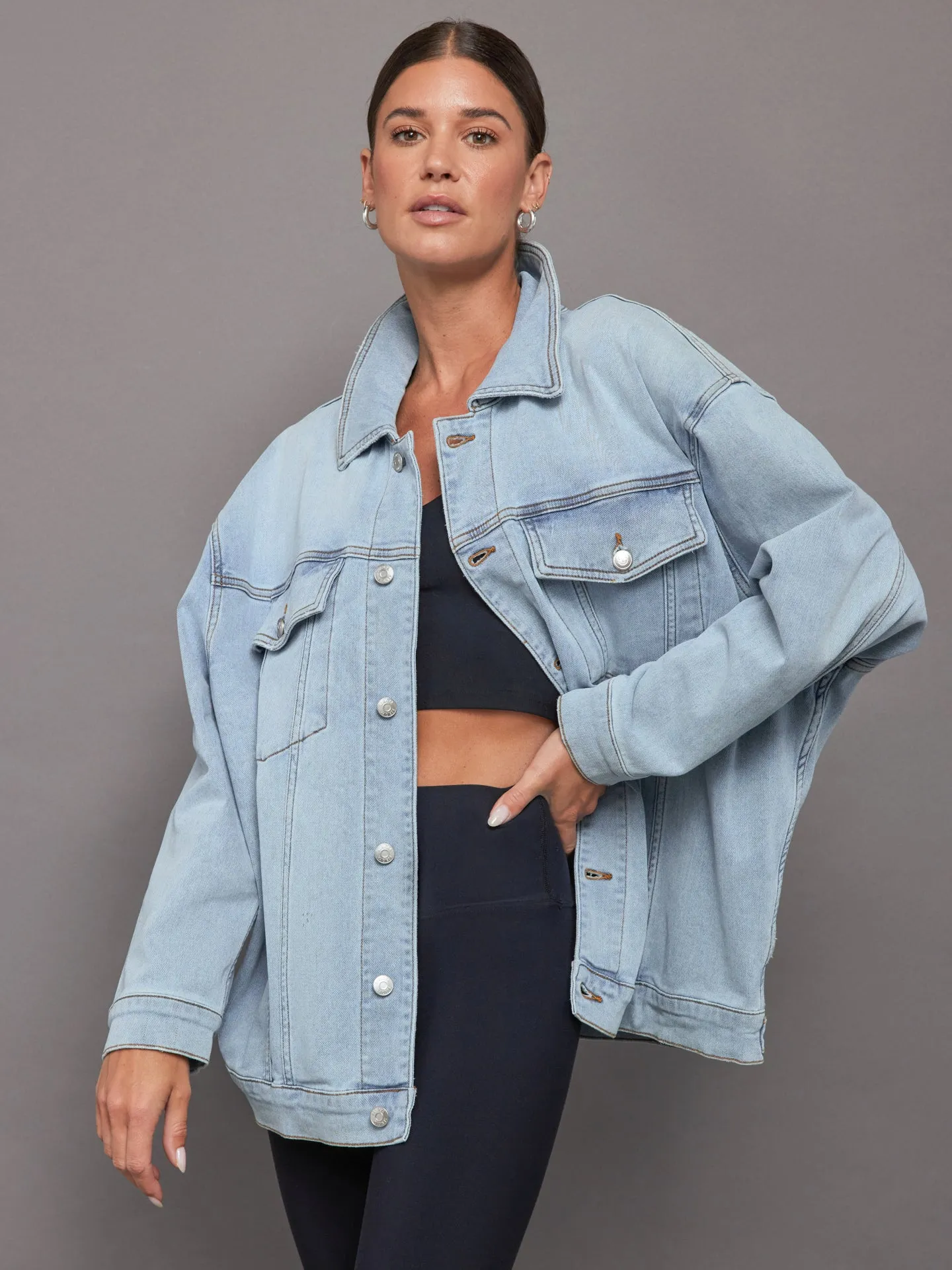ELIZA JACKET - DENIM sold by Carbon38