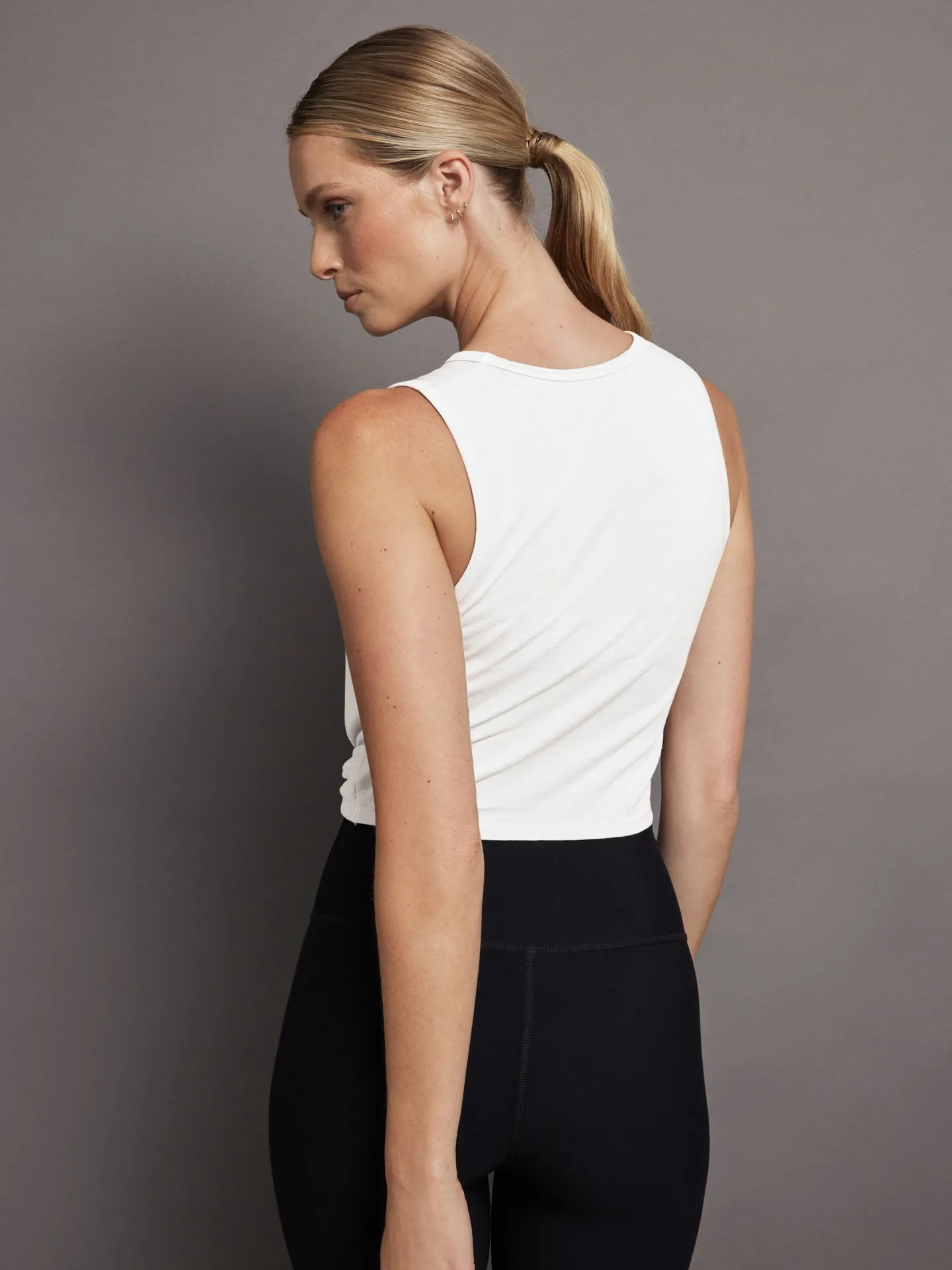 Front Twist Tank - White sold by Carbon38 product image thumbnail 4