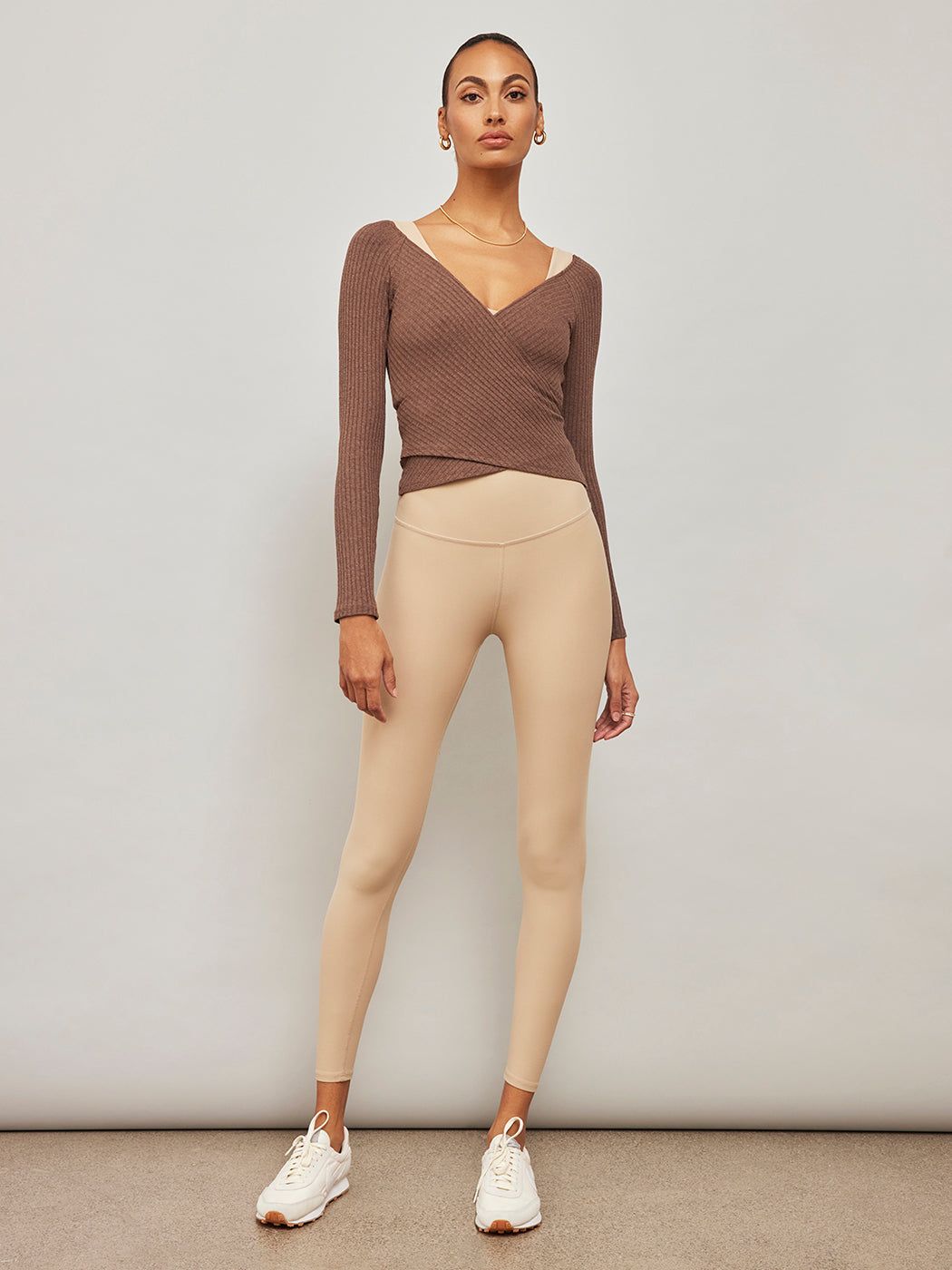 Long Sleeve Wrap Top - Tobacco sold by Carbon38 product image thumbnail 4