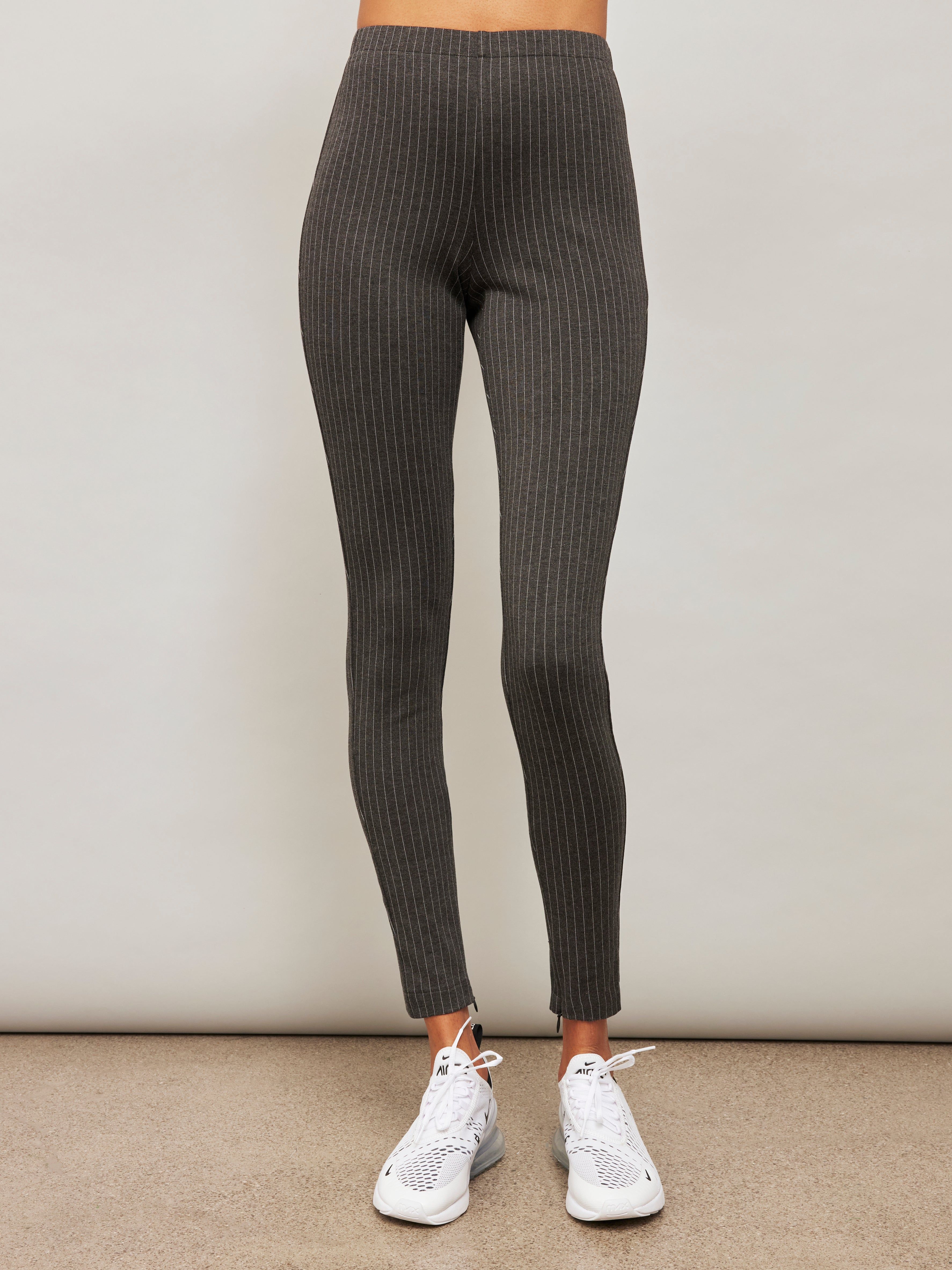 Pinstripe Zip Pant - Charcoal sold by Carbon38