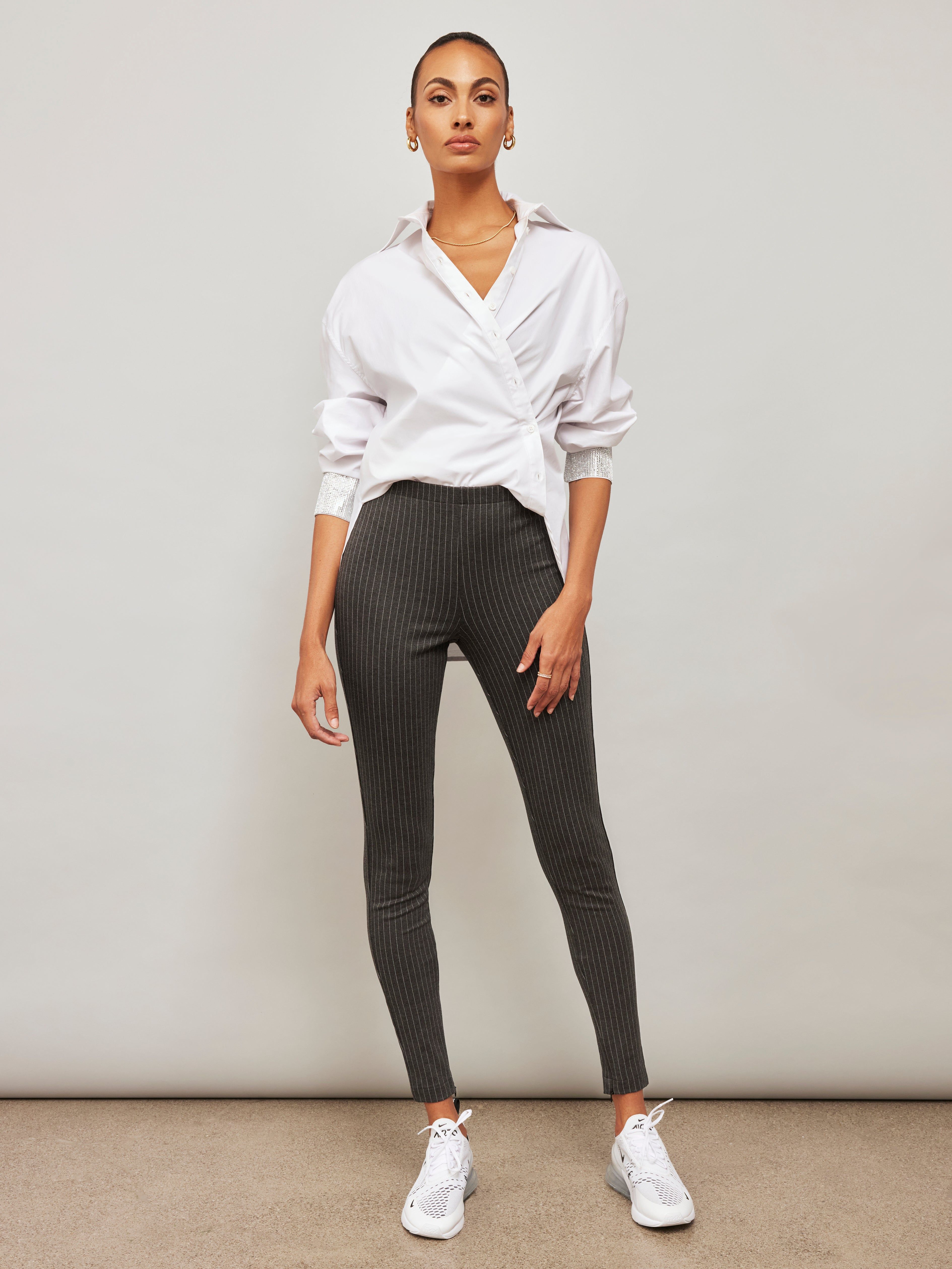 Pinstripe Zip Pant - Charcoal sold by Carbon38 product image thumbnail 4