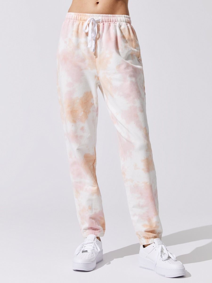 Tie Dye Jogger - Peach/Putty Pink sold by Carbon38