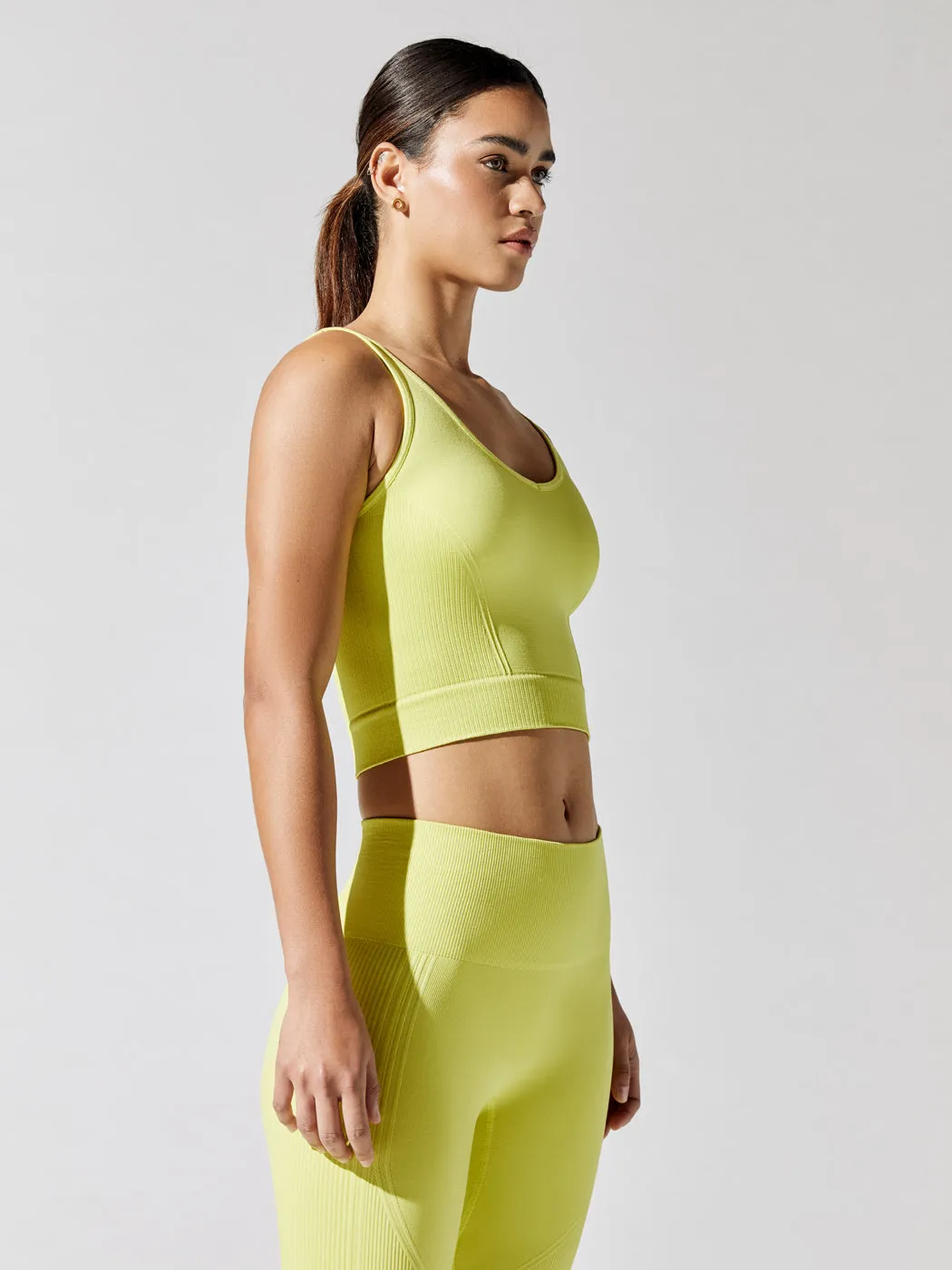 Seamless Crop Tank - Chartreuse sold by Carbon38 product image thumbnail 3
