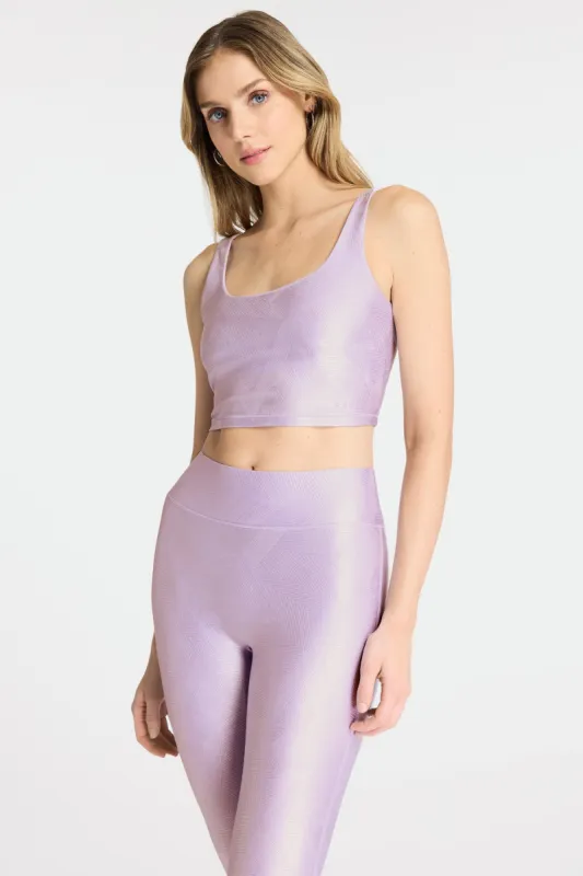 Tempo Crop Geo Jacquard Bra - Lilac Haze sold by Carbon38