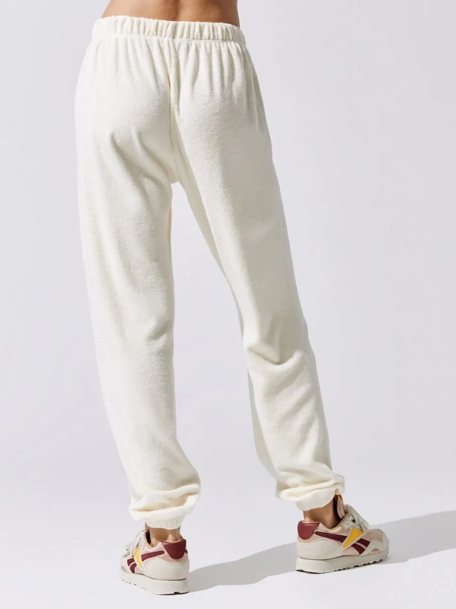 Terry Henley Sweatpant - Creme sold by Carbon38 product image thumbnail 3