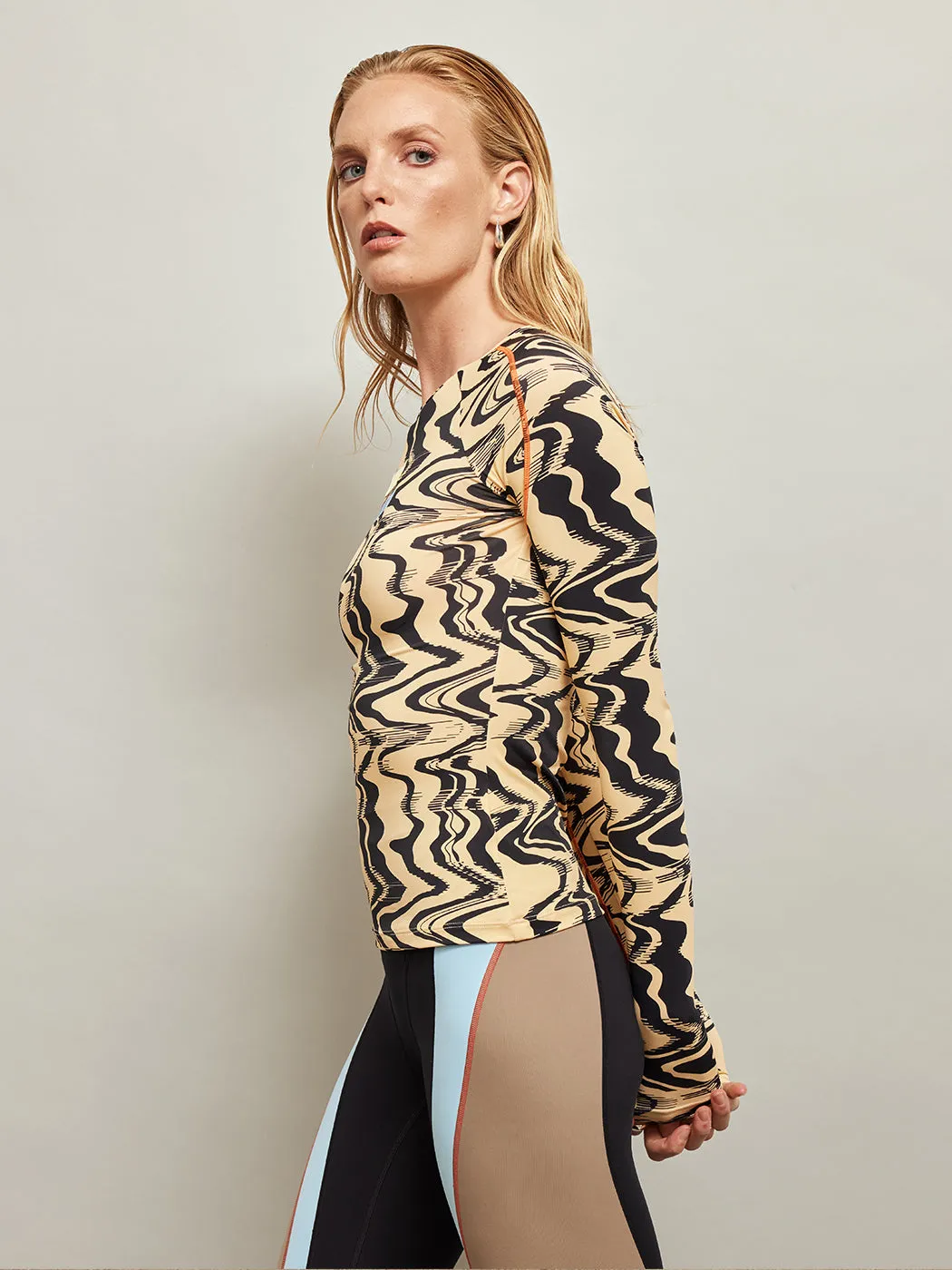 New Wave Long Sleeve Top - Liquify Print sold by Carbon38 product image thumbnail 2