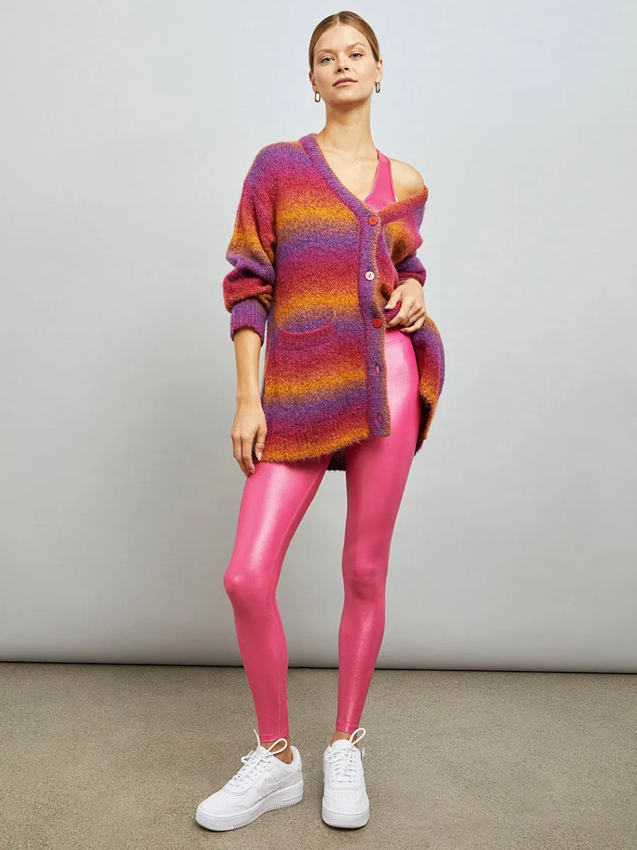 High Rise Full-Length Legging in Takara Shine - Fuchsia Purple sold by Carbon38 product image thumbnail 5