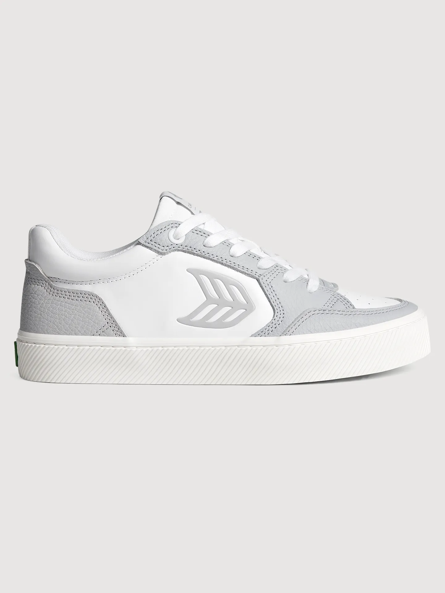 Vallely - Off White/Grey Premium Leather sold by Carbon38