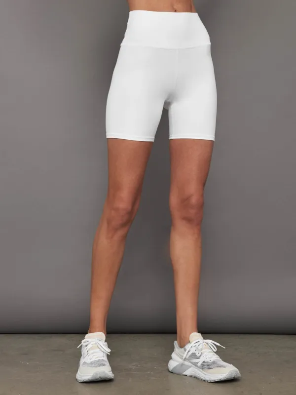 Biker Short in Melt - White sold by Carbon38