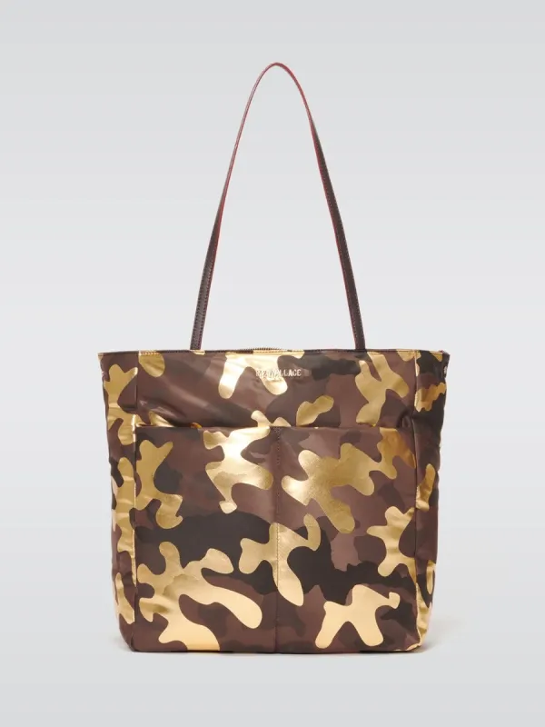 Bowery Quatro Tote - Gold Camo Bedford sold by Carbon38