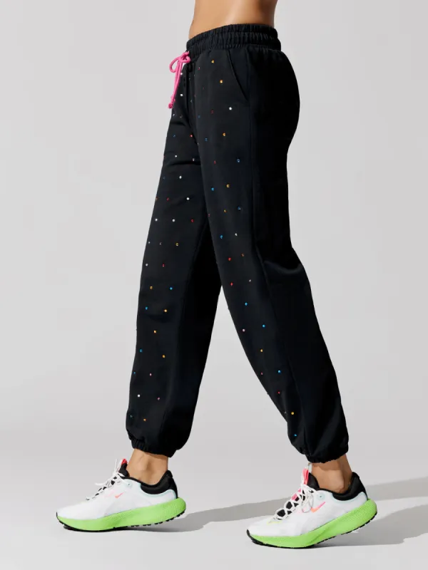 Cotton Gem Sweatpant - Black Gemstone sold by Carbon38