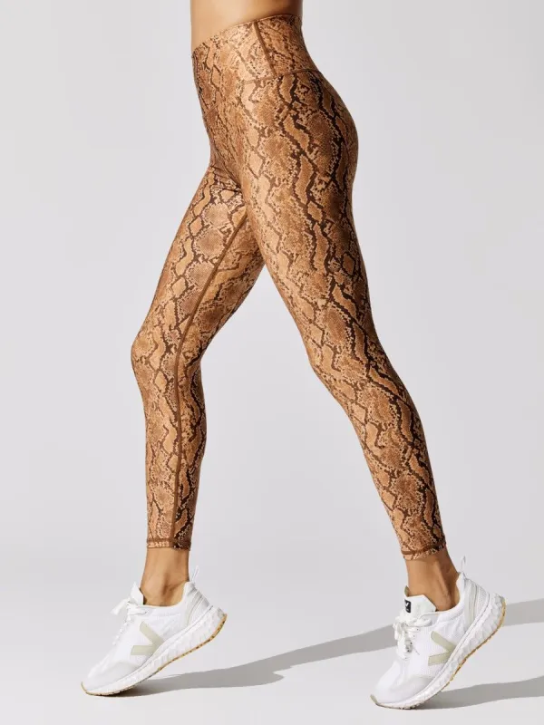 Printed High Rise 7/8 Legging - Sandstone True Snake Print sold by Carbon38