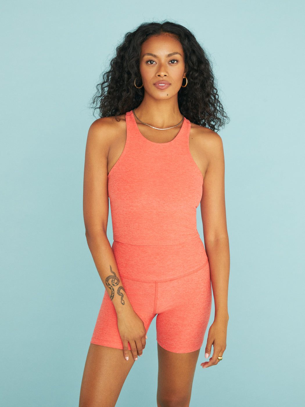 Spacedye Focus Cropped Tank - Fresh Coral Heather sold by Carbon38 product image thumbnail 2