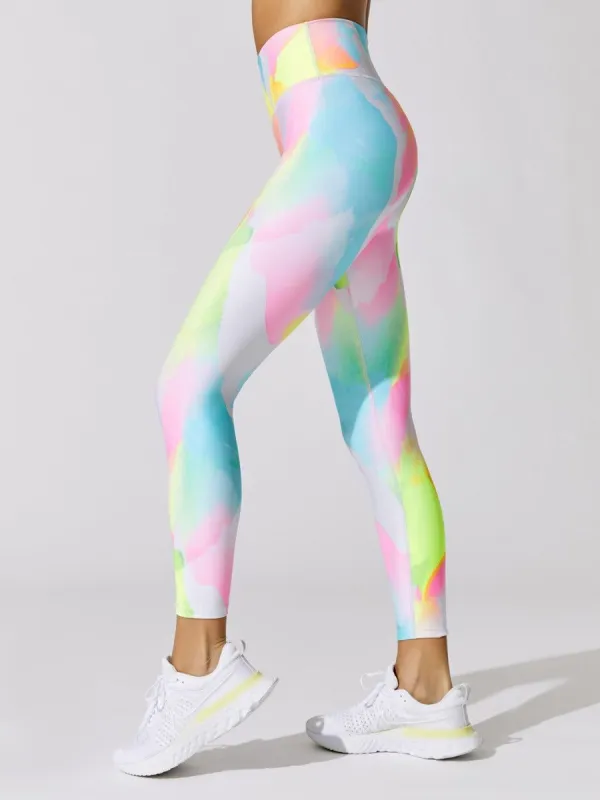 Printed High Rise 7/8 Legging - Pastel Watercolor Camo sold by Carbon38