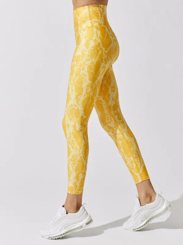 Printed High Rise 7/8 Legging - Kumquat Snake sold by Carbon38
