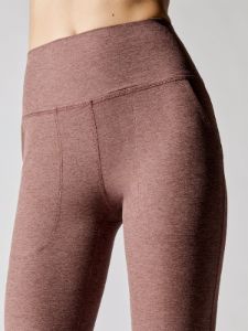 Spacedye All Day Flare High Waisted Pant - Sienna Brown Heather sold by Carbon38