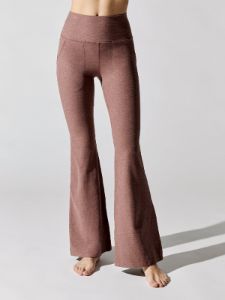 Spacedye All Day Flare High Waisted Pant - Sienna Brown Heather sold by Carbon38