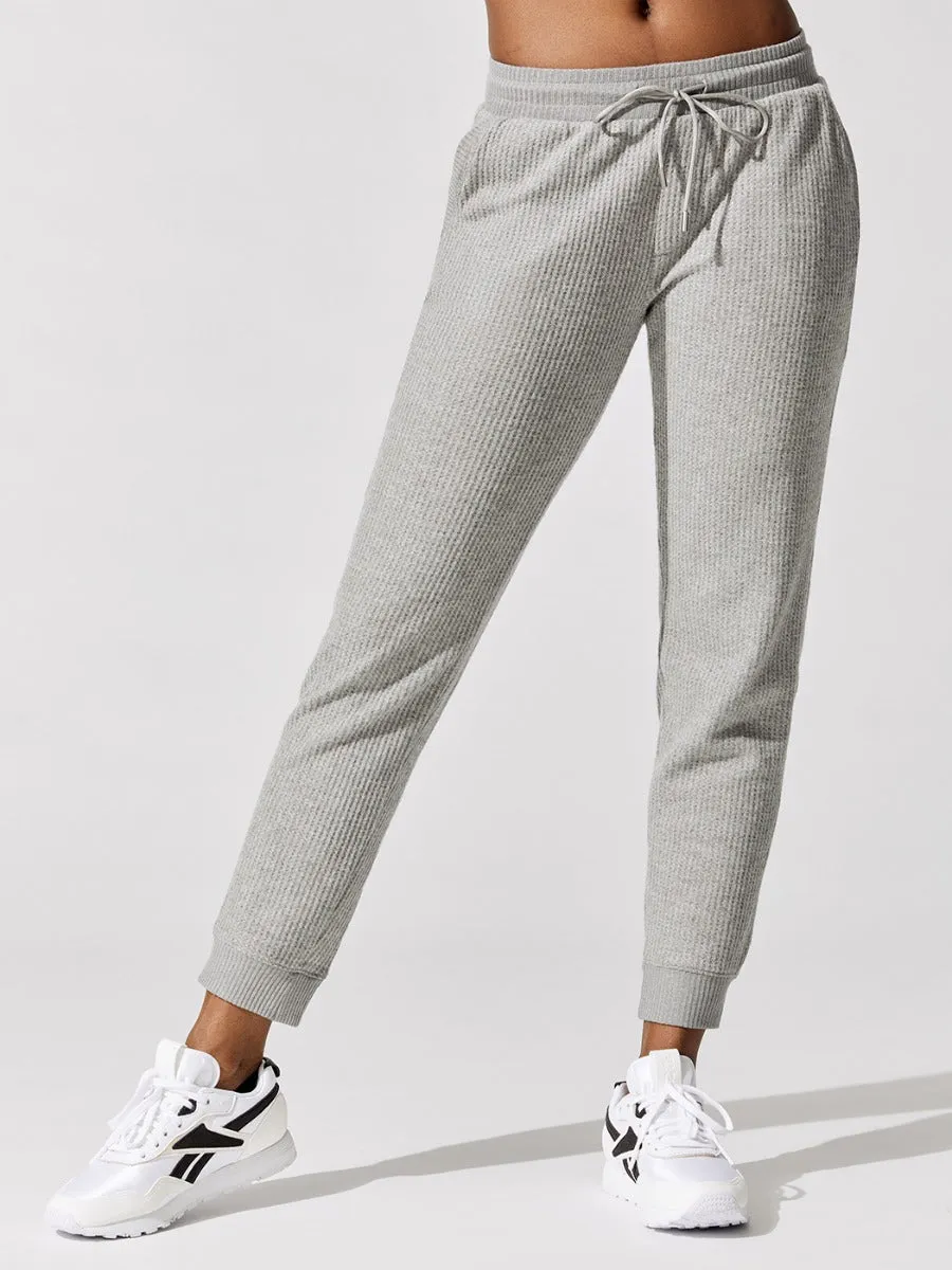 Waffle Pull On Pant - Medium Heather Grey sold by Carbon38