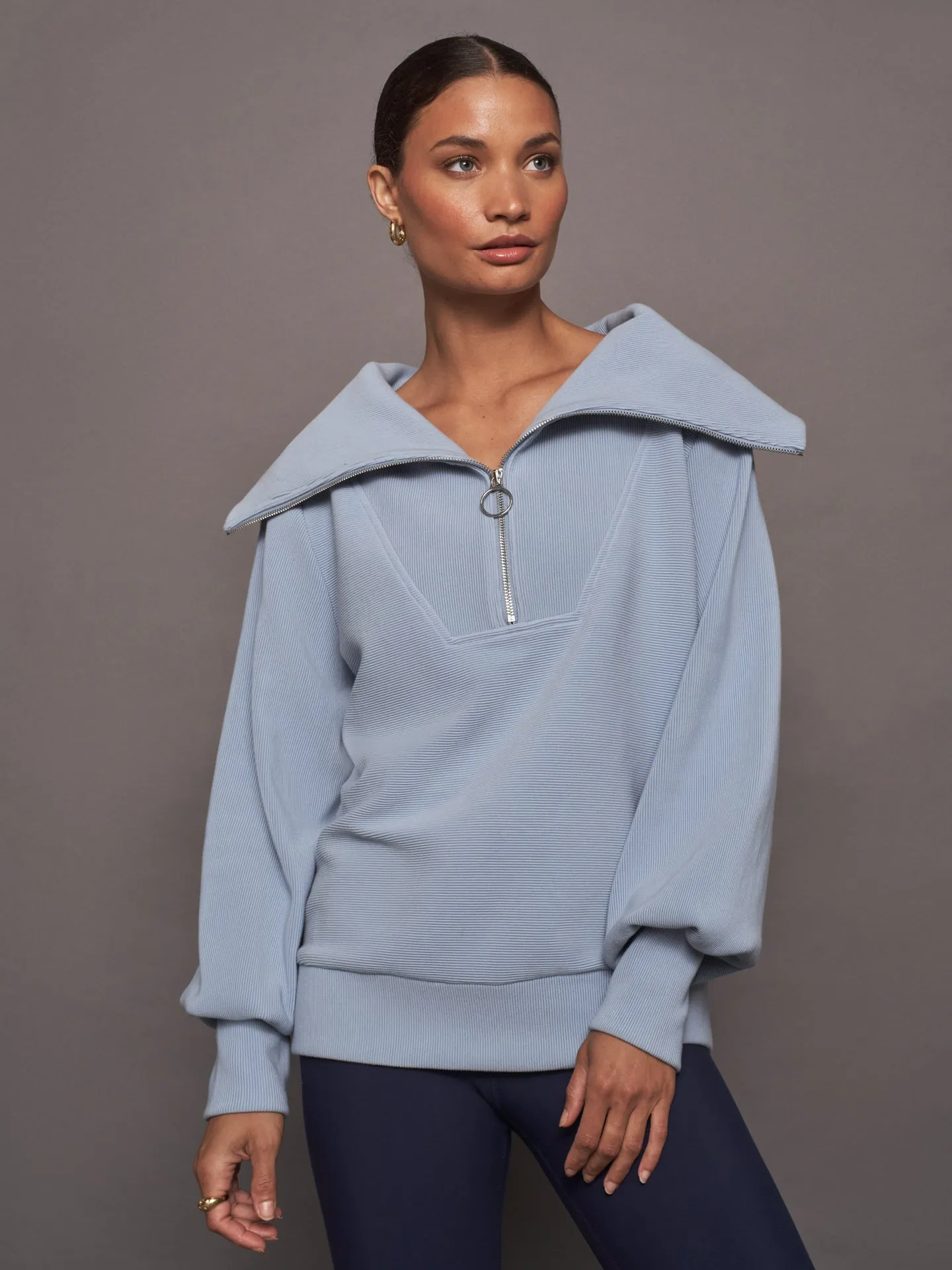 Vine Half Zip - Blue sold by Carbon38