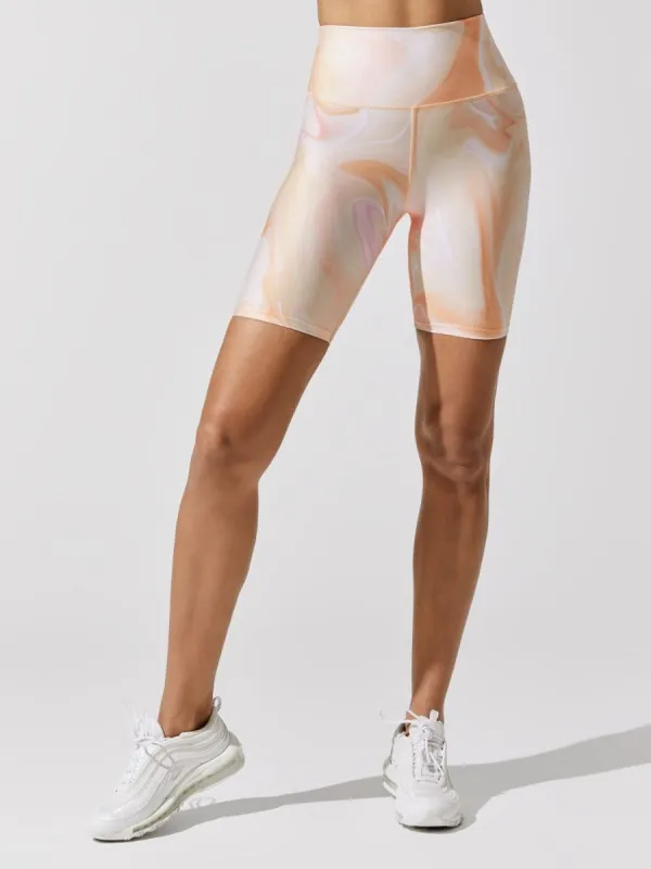 Printed Core Biker Short - Warped Marble sold by Carbon38