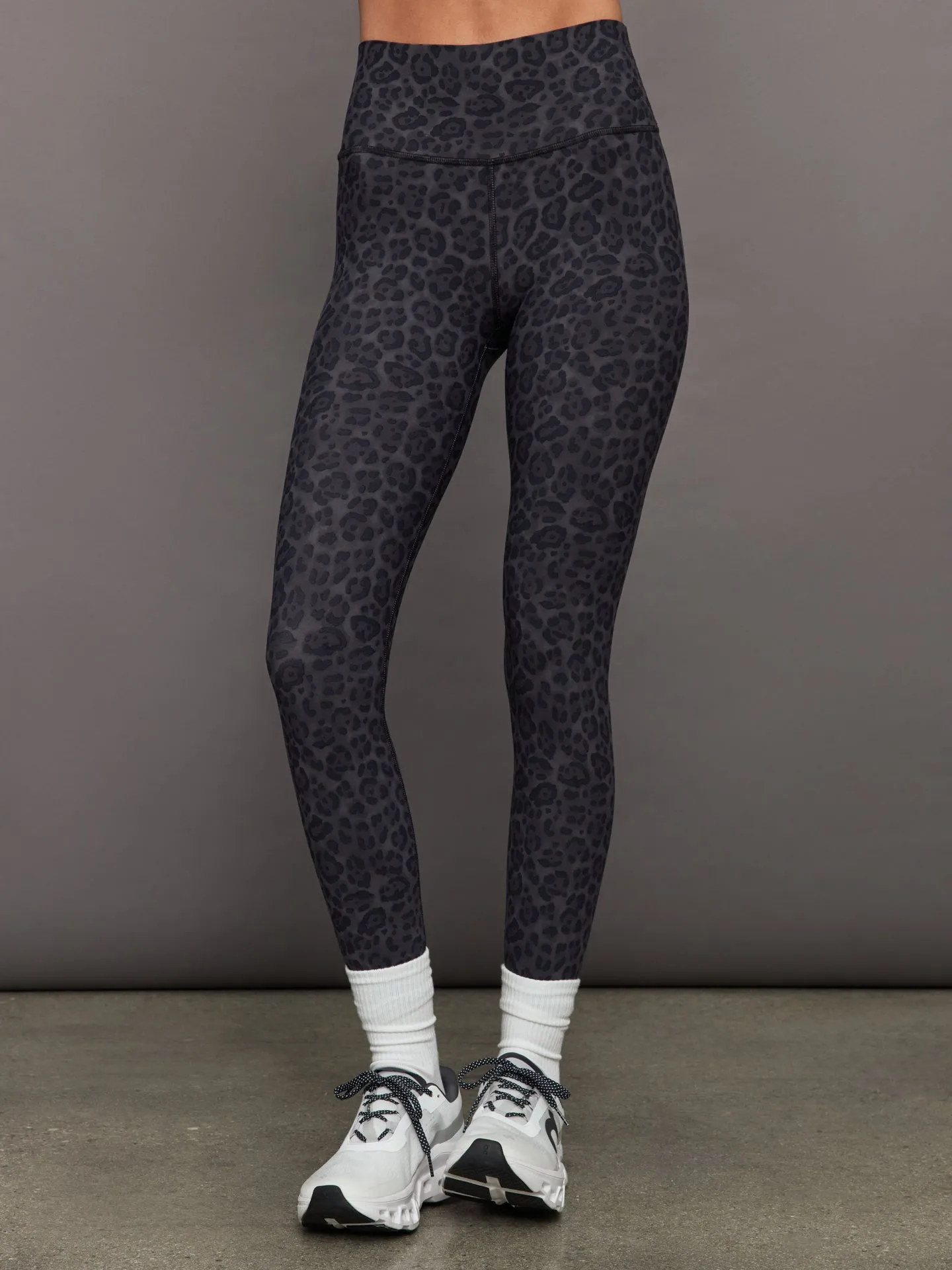 High Rise Legging in Melt - Charcoal Leopard sold by Carbon38