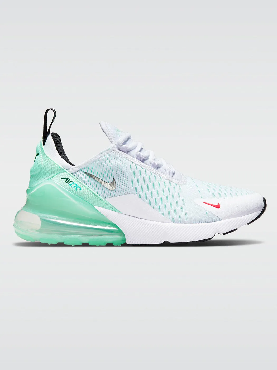 Nike Air Max 270 - White-Metallic Silver-Mint Foam sold by Carbon38