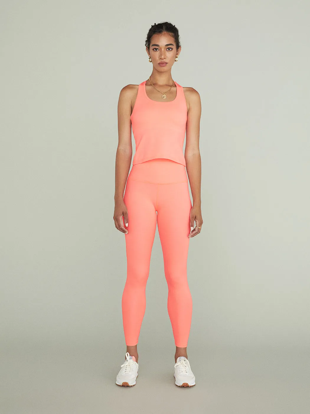 Heather Rib Racerback Flash Tank - Peach Sorbet Heather Rib sold by Carbon38 product image thumbnail 2