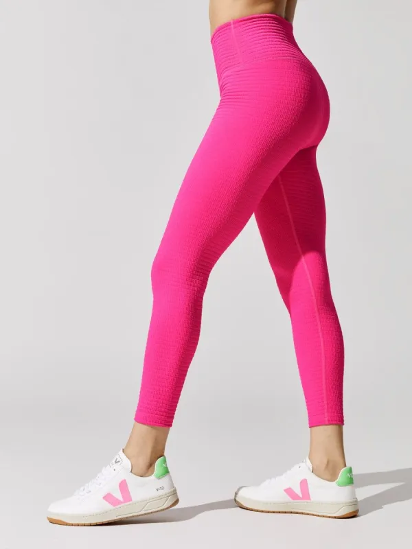 Jacquard High Rise 7/8 Legging - Fluorescent Pink sold by Carbon38
