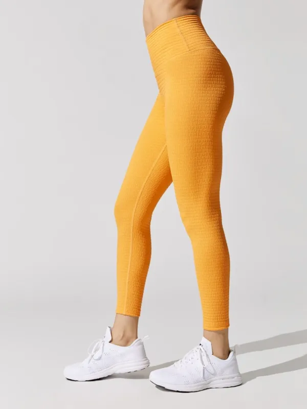 Jacquard High Rise 7/8 Legging - Pale Apricot sold by Carbon38